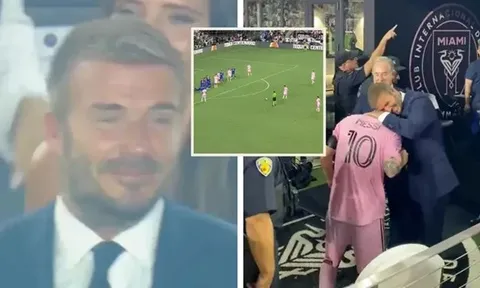 Messi lập siêu phẩm, Beckham lộ biểu cảm xúc động