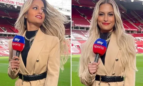Người đẹp Sky Sports gây choáng cho CĐV tại Old Trafford