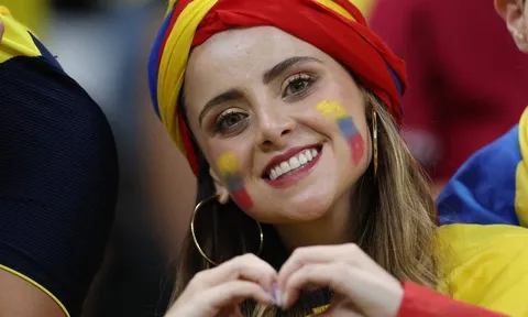 Nhan sắc nổi bật trên khán đài trận khai mạc World Cup 2022