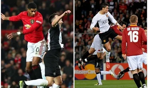 Đánh đầu dũng mãnh thành bàn, Rashford lập tức nhắc đến Ronaldo