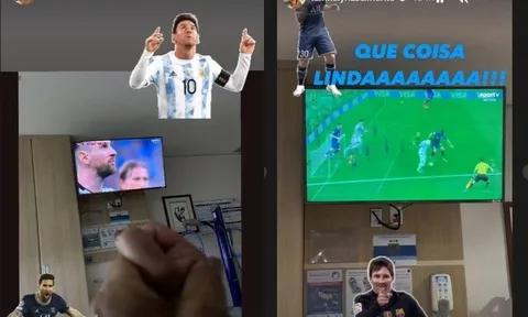 Pele và con gái cổ vũ cho Messi từ bệnh viện