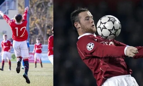 Pha bóng gây sốt của con trai Rooney