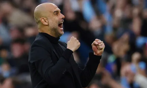 Phản ứng của Pep Guardiola khi Man City vô địch Premier League