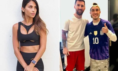 Hành động đẹp của vợ Messi