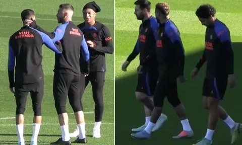 Ramos thân mật với nhóm của Mbappe