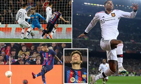 Rashford tỏa sáng, Man Utd rượt đuổi tỷ số với Barcelona