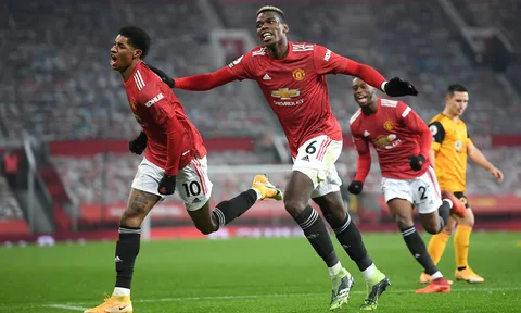 Rashford xuất thần, Man Utd hạ Wolves kịch tính bay thẳng vào Top 2