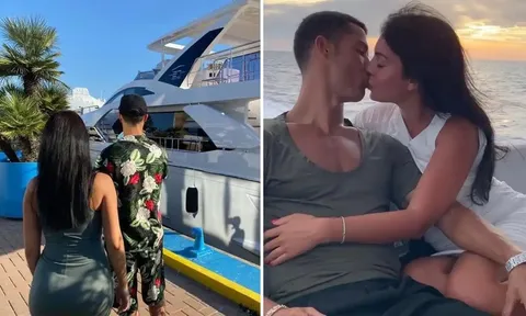Ronaldo cùng bạn gái tận hưởng du thuyền 5,5 triệu bảng