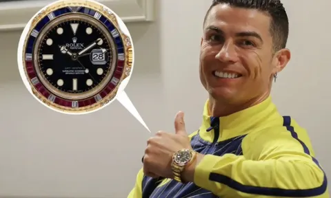 Ronaldo đeo đồng hồ Rolex trị giá 114.000 bảng