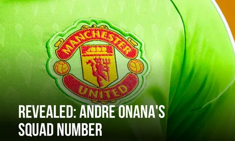 Bất ngờ với số áo của Andre Onana tại Man Utd