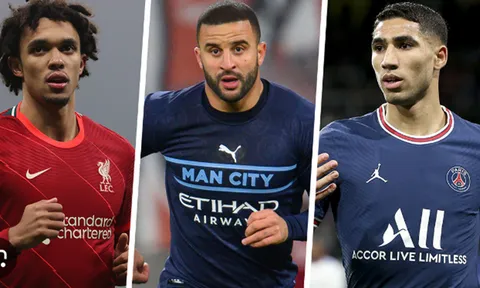 10 hậu vệ phải xuất sắc nhất thế giới hiện tại: Sao Arsenal góp mặt