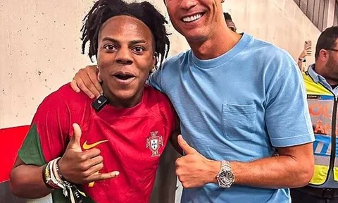Toàn cảnh biểu cảm phát sốt của youtuber nổi như cồn khi gặp Ronaldo