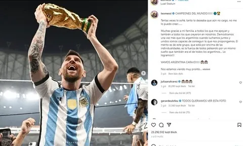Tâm thư của Messi tạo cơn sốt trên mạng xã hội