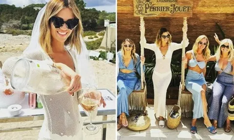 Vị hôn thê của Ashley Cole gây choáng trong bộ váy xuyên thấu