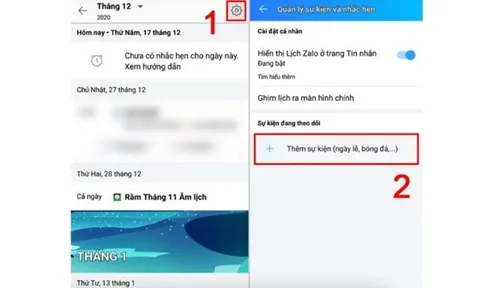 Hướng dẫn thêm lịch thi đấu bóng đá Ngoại hạng Anh vào lịch Zalo