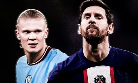 Pep lại so sánh Messi với Haaland