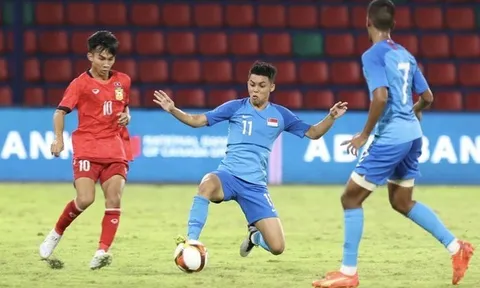 Đá hỏng phạt đền, U22 Singapore dắt tay Lào rời SEA Games 32