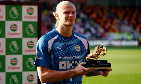 Haaland hoàn tất 'cú ăn bốn' giải cá nhân ở mùa 2022/23
