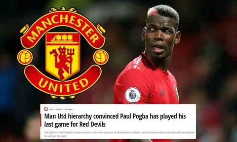 Paul Pogba đã chơi trận cuối cùng cho Man Utd
