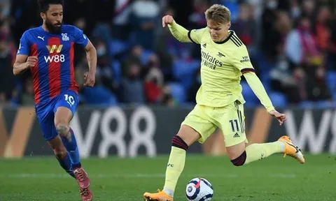 10 con số thú vị trận Crystal Palace 1-3 Arsenal: Odegaard đỉnh cao