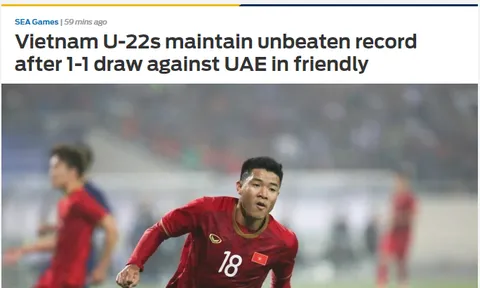 Báo châu Á: Hoà UAE, U22 Việt Nam duy trì 1 kỷ lục