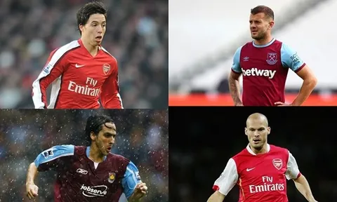 13 cầu thủ từng khoác áo Arsenal và West Ham: Wilshere, Nasri và ai nữa?