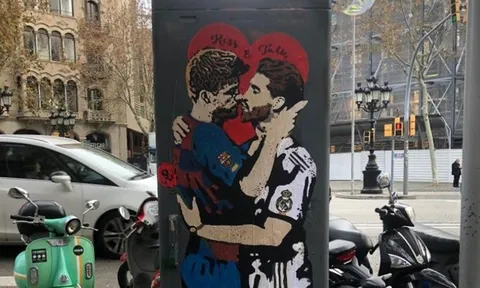 NHM "chết cười" với hình ảnh của Pique - Ramos trước thềm El Clasico