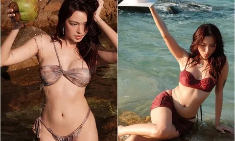 Chân dài Việt nổi tiếng vừa công khai bạn trai diễn viên: Body siêu nóng bỏng, diện bikini "nét căng"