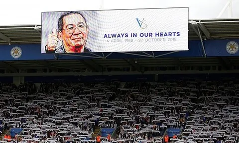 Nhói lòng với cách Leicester tri ân cố chủ tịch Vichai 1 năm sau thảm kịch