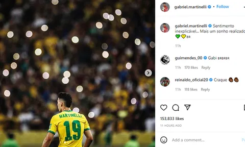 Lần đầu khoác áo Selecao, sao trẻ Arsenal mô tả cảm giác
