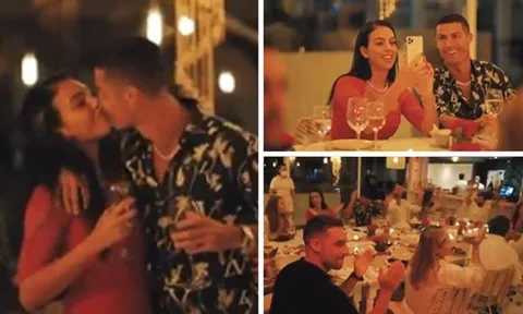 Không thể chạm trán Barca, Ronaldo rảnh rỗi đăng ảnh tình tứ với Georgina