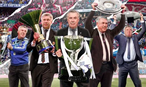 5 chức vô địch quốc gia trong sự nghiệp của Ancelotti