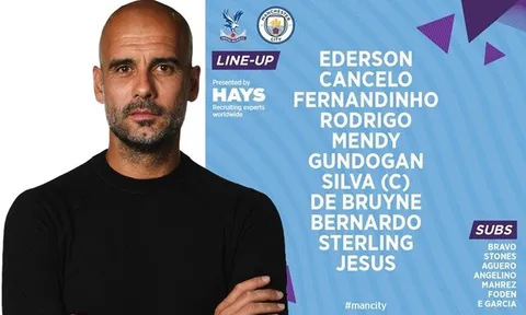 SỐC! Man City tung ra đội hình "0 trung vệ" đúng nghĩa