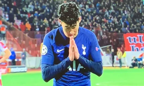 Lập công ở Champions League, Son Heung-min chắp tay xin lỗi Andre Gomes