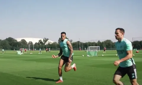 Arsenal tập luyện: Thử nghiệm cặp đôi hoàn hảo, Partey sung mãn