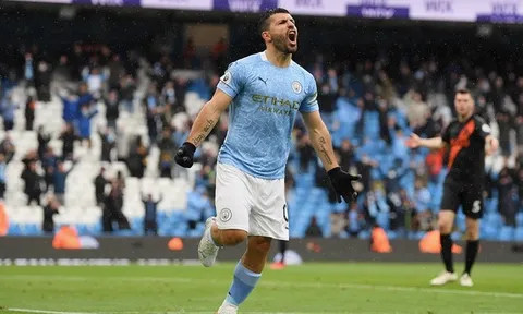 Aguero vượt Rooney, tạo thống kê để đời trước khi chia tay Premier League