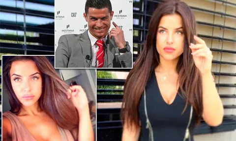 Ái nữ ngực khủng "săn sóc" đặc biệt cho Ronaldo trong buổi ghi hình