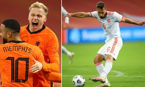 "Trôi dạt" ở MU, Van de Beek vụt sáng cứu Hà Lan trước Tây Ban Nha