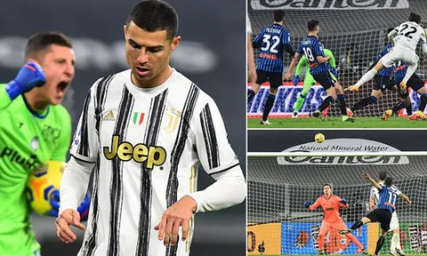 Ronaldo hỏng pen, Juventus tụt lại phía sau AC Milan