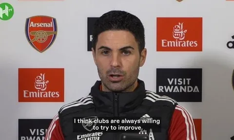 Arteta: Arsenal luôn nhắm đến những cầu thủ xuất sắc nhất thế giới