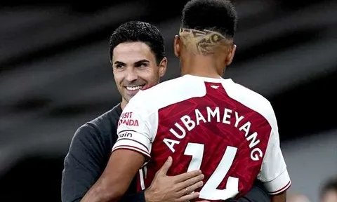 Arteta hé lộ khả năng ra sân của Aubameyang trước Tottenham