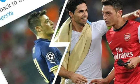 Arteta vừa trở lại Arsenal, Ozil lập tức phá vỡ im lặng
