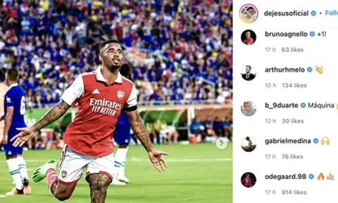 Arthur phản ứng với thắng lợi 4-0 của Arsenal
