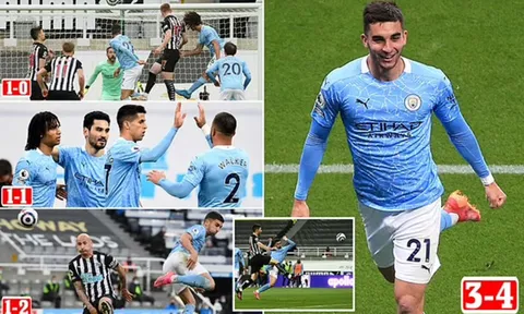 Man City rượt đuổi nghẹt thở ở trận cầu 7 bàn
