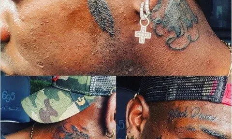 Balotelli và loạt hình xăm trên mặt