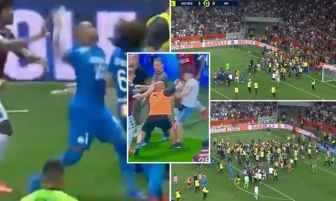 Bạo loạn kinh hoàng: CĐV Nice tràn xuống sân đánh Payet và cầu thủ Marseille