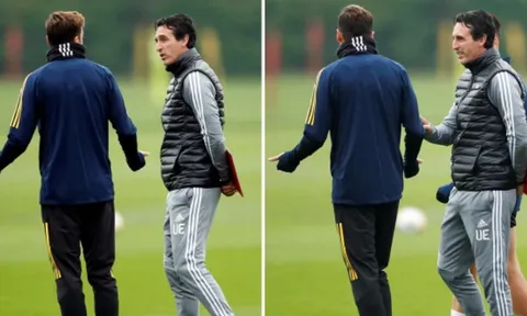 Bất mãn, Ozil "đại chiến" với HLV Emery ngay trên sân tập