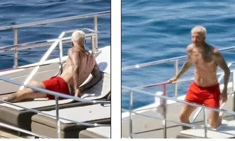 Beckham đầu bạc trắng, giải trình với cảnh sát vì con trai vi phạm pháp luật