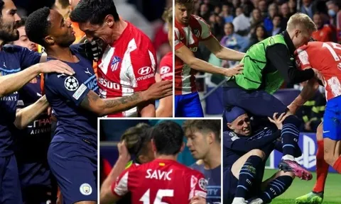 Biến căng ở Metropolitano, Savic một mình "cân" 3 sao Man City