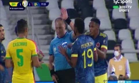 Brazil hạ Colombia trong một trận cầu đầy tranh cãi